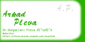 arpad pleva business card